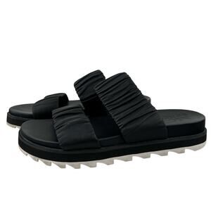 Sorel Women's Black Roaming Two Strap Slide Sandal (Sz 8)